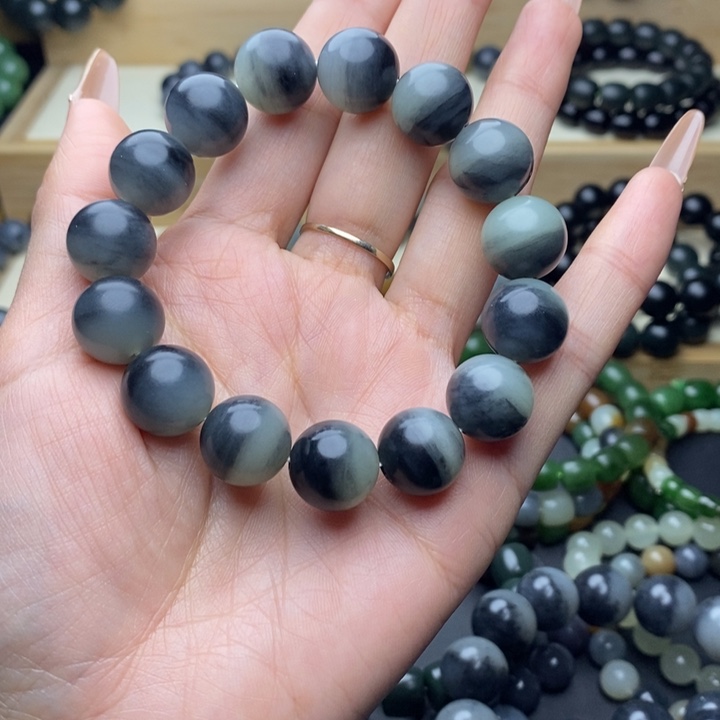 和田玉手串未镶嵌简***头