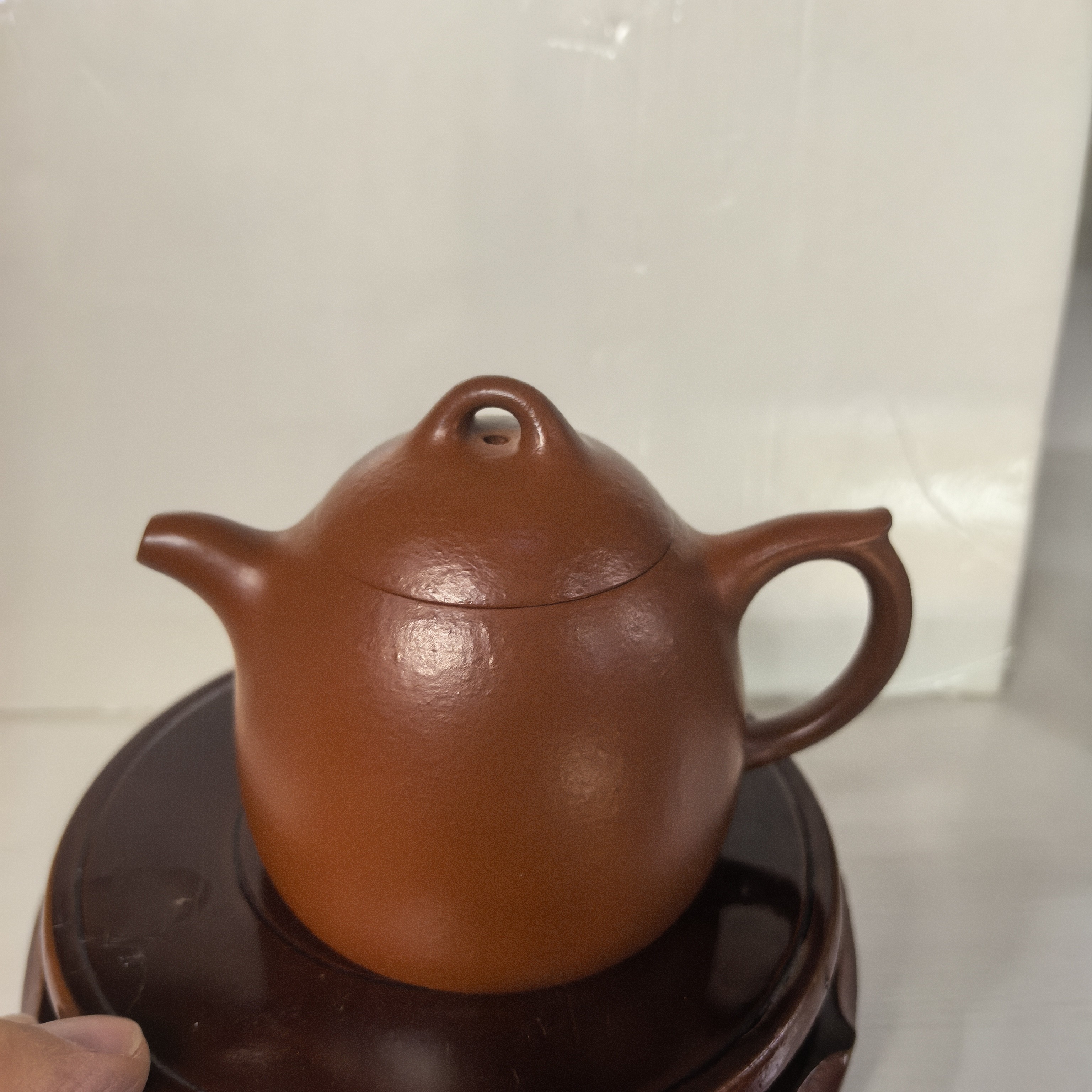 宜兴紫砂壶，朱泥，秦权壶，160cc左右，全手工制作