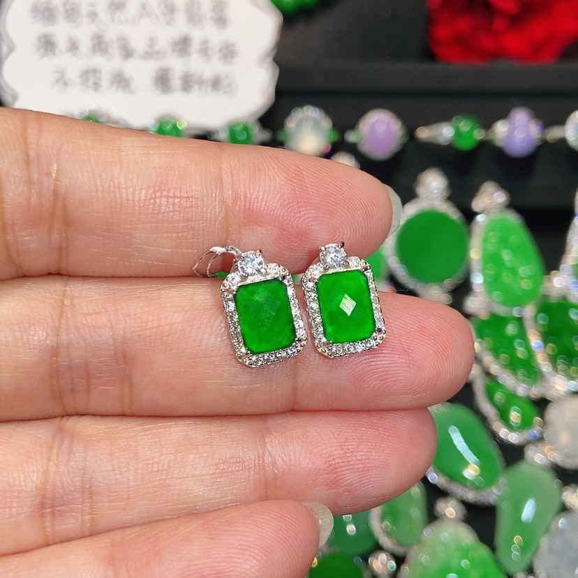 【闪购商品】未镶嵌翡翠耳饰天然翡翠