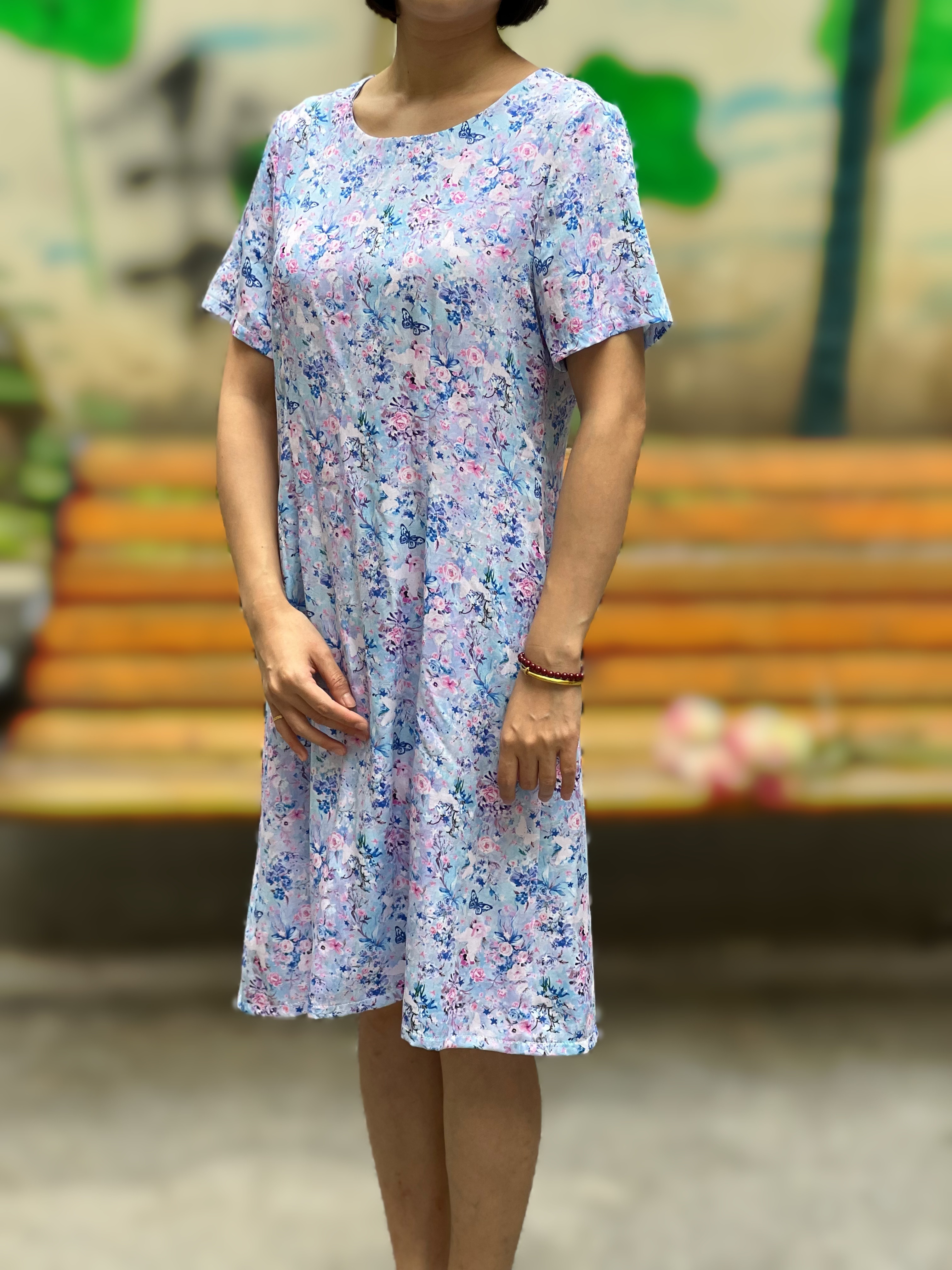 【已缩水】夏季绵绸居家碎花连衣裙气质休闲裙子