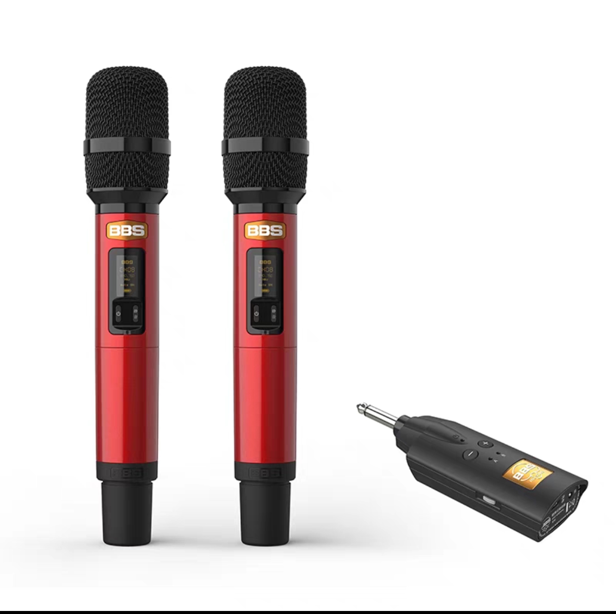 BBS X919万能无线话筒一拖二户外K歌直播唱歌声卡专用动圈麦克风