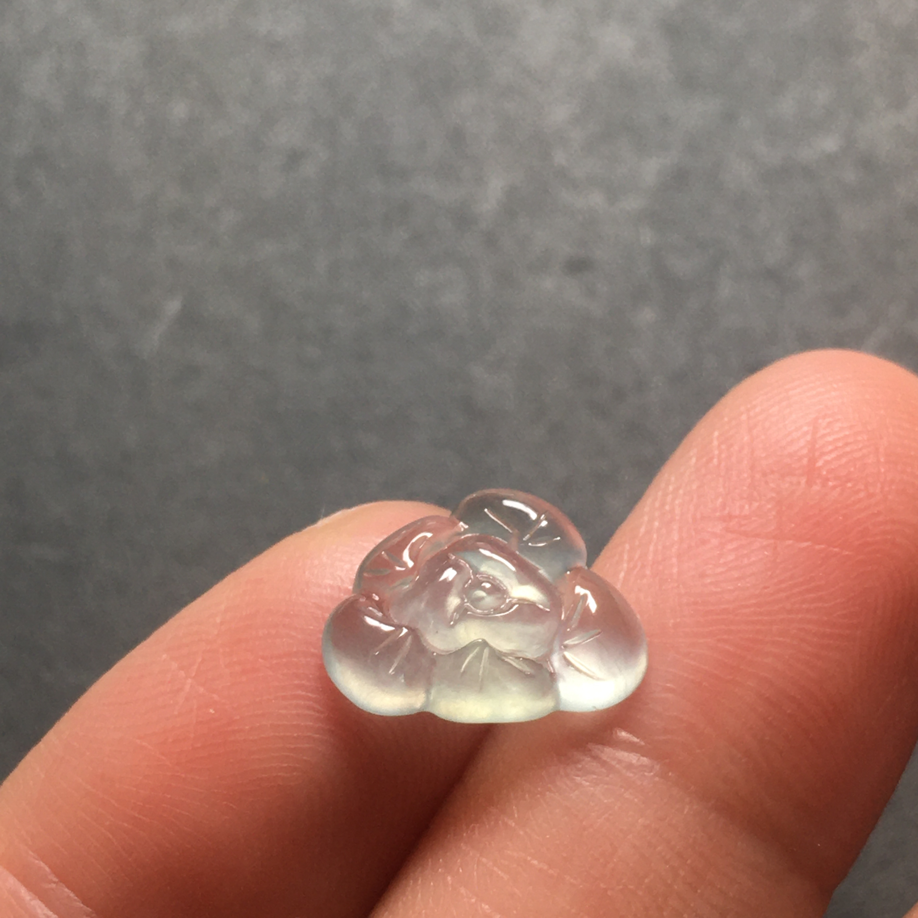 尺寸9.5-12.6-3.2缅甸翡翠高冰晴水荷花精致镶戒指多宝手链锁骨坠