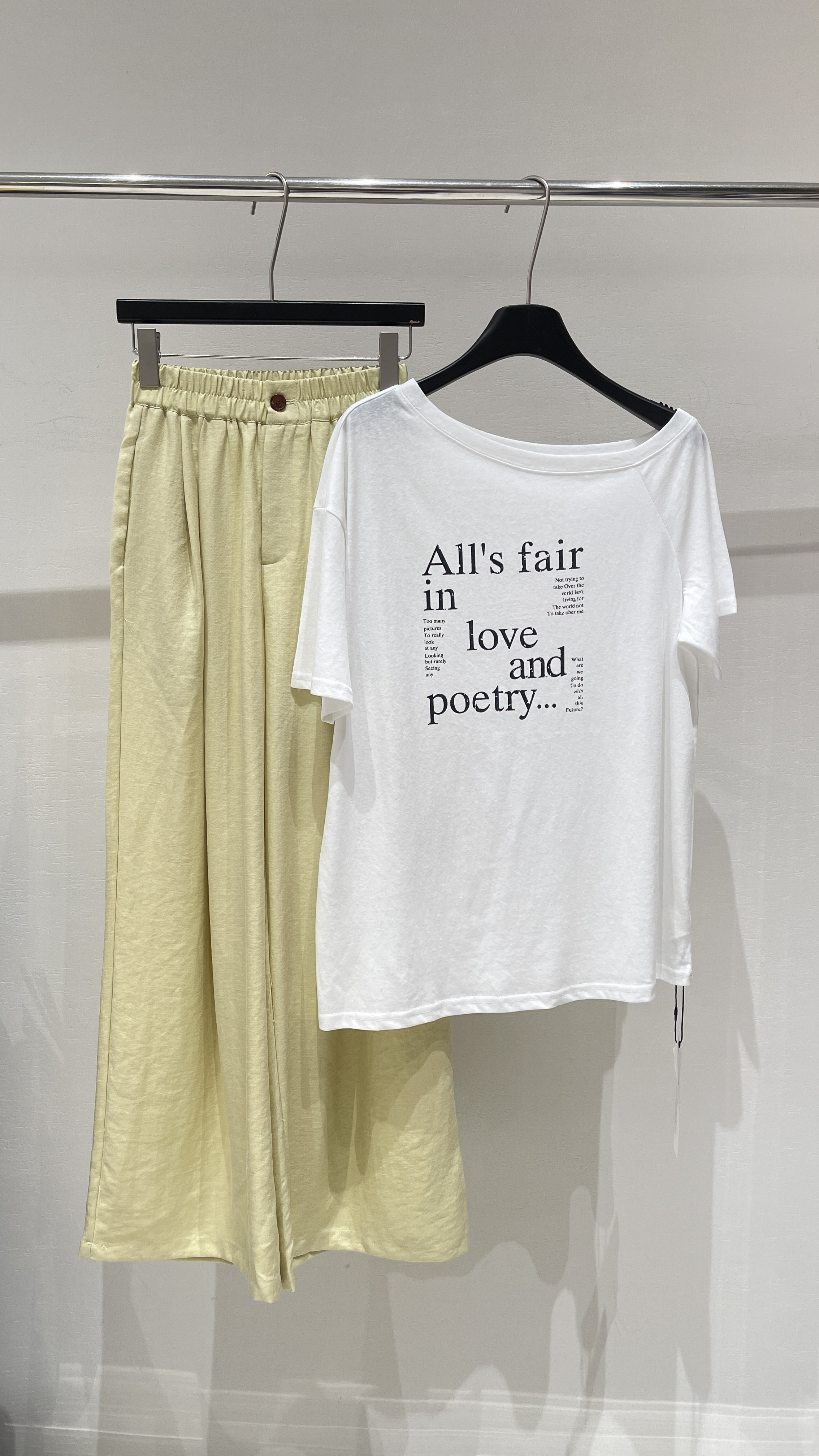 短袖百搭落肩袖常规圆领T恤印花舒适夏季宽松纯色