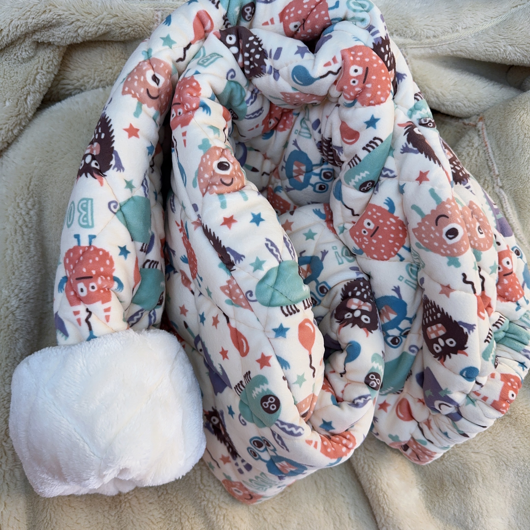 2025成人睡衣家居服同款卡通小调皮三层夹棉加厚单条裤子