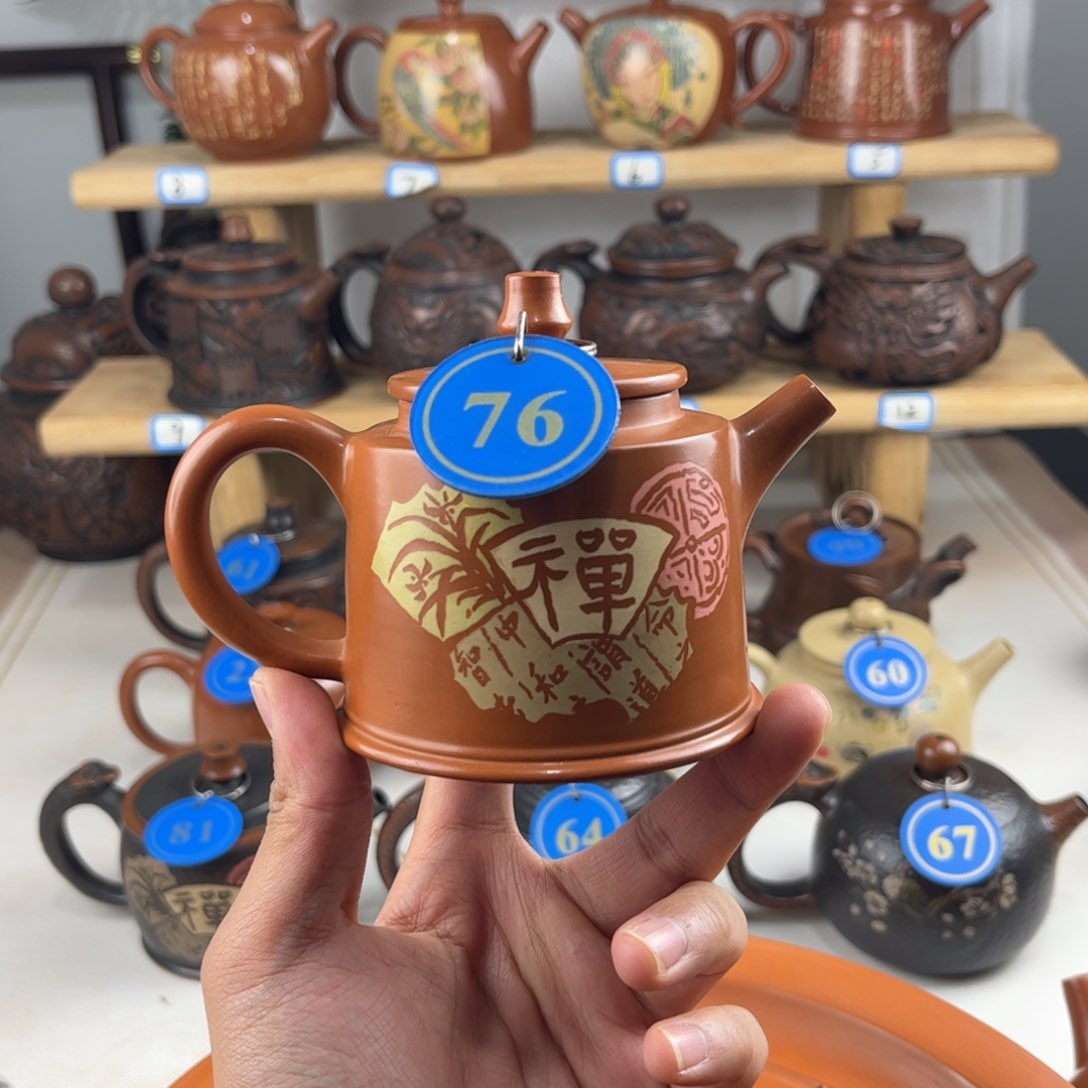 壶160cc建水紫陶全手工制作，老匠人传承手艺