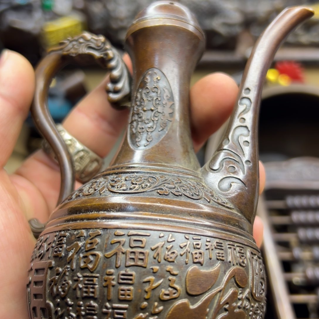 铜摆件欢迎欢迎你