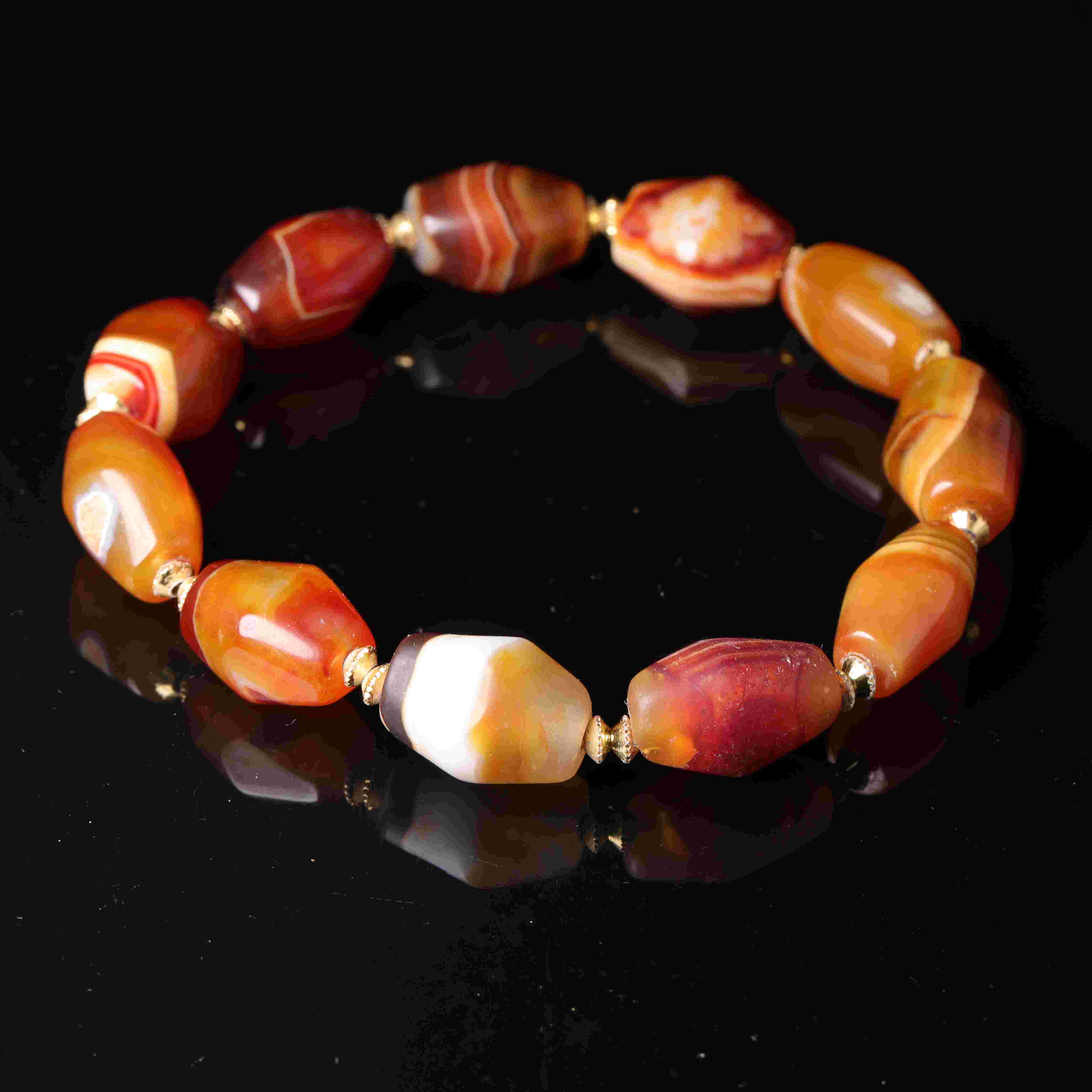 旧藏天然玛瑙手串-NX