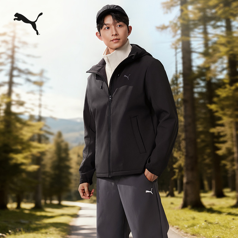 PUMA彪马 拒水加绒保暖运动连帽外套男女新款秋季休闲茄克 694687
