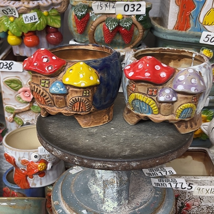 粗陶材质多肉花盆