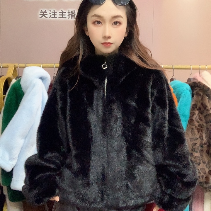 黑色拉链小众款短外套