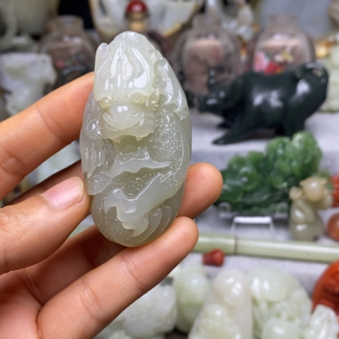 和田玉未镶嵌挂件