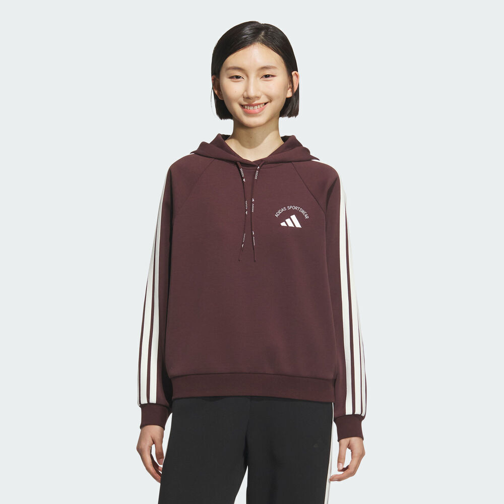 【滔搏联动】adidas/阿迪达斯女子MS HOODY针织连帽卫衣KC0033