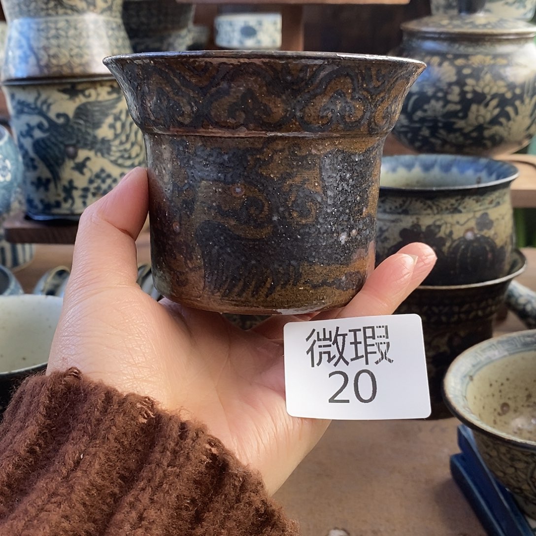 陶手工手绘青花高温陶瓷