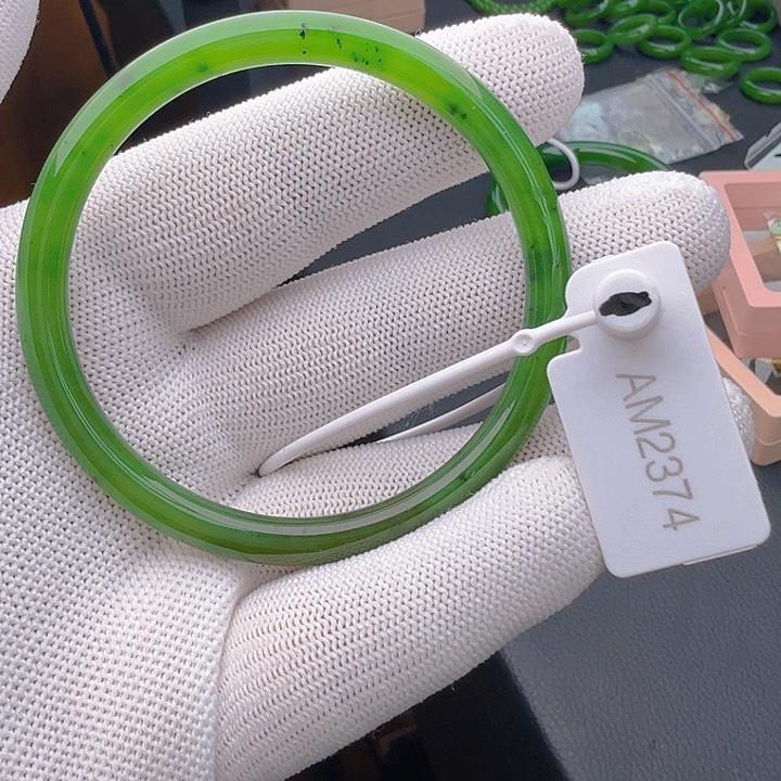 和田玉（碧玉）手镯未镶嵌59.2