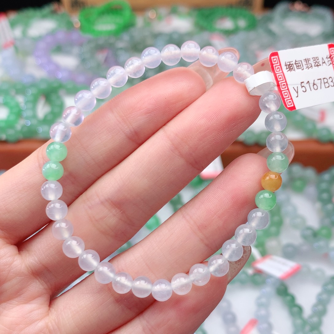 翡翠手链未镶嵌翡翠5mm