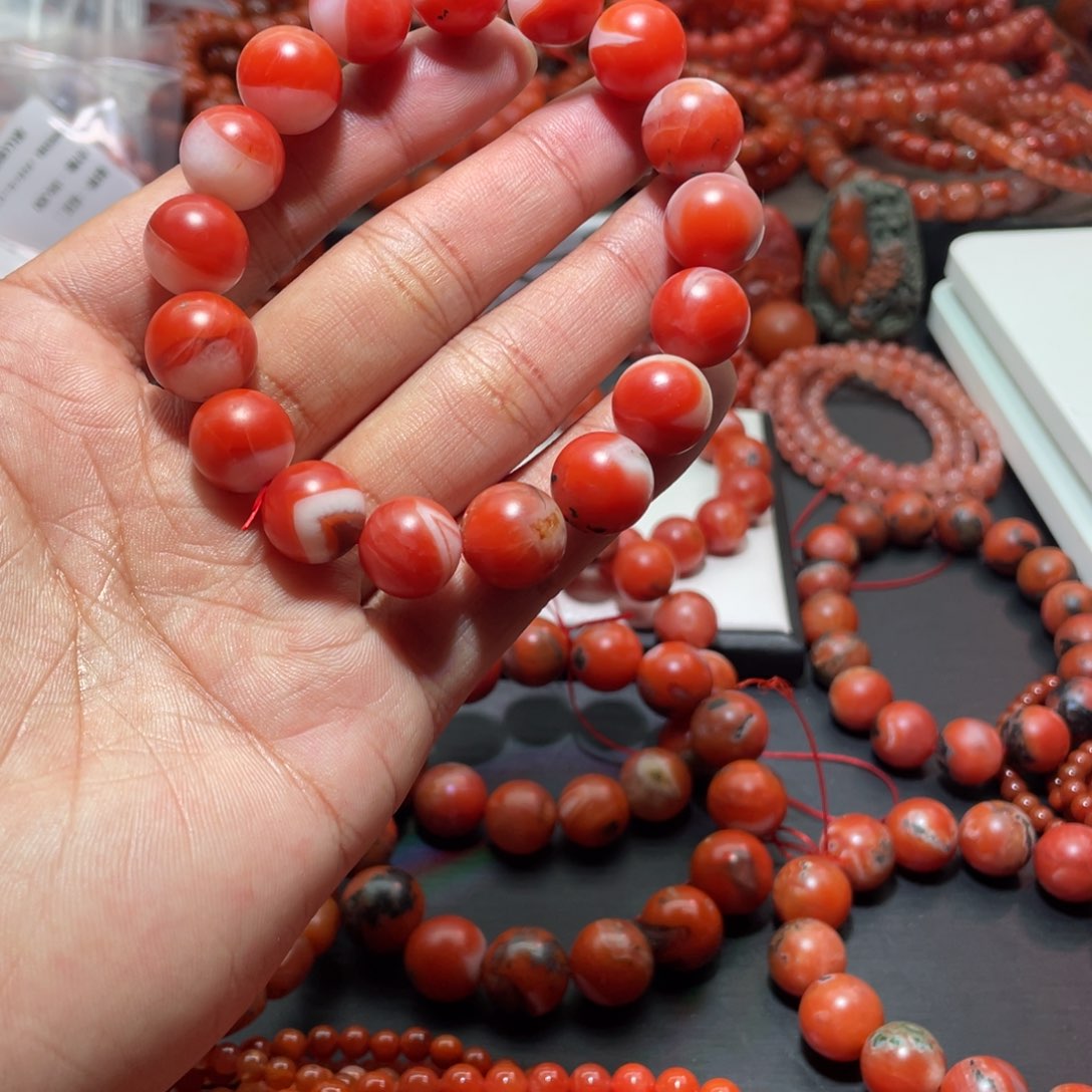 南红玛瑙手链未镶嵌