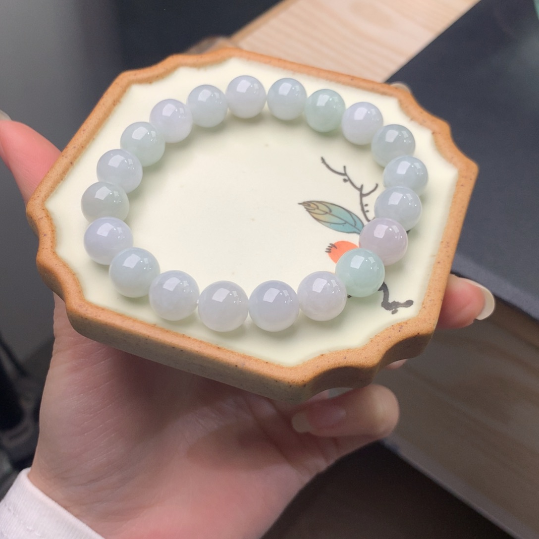 翡翠手链未镶嵌天然翡翠手串30