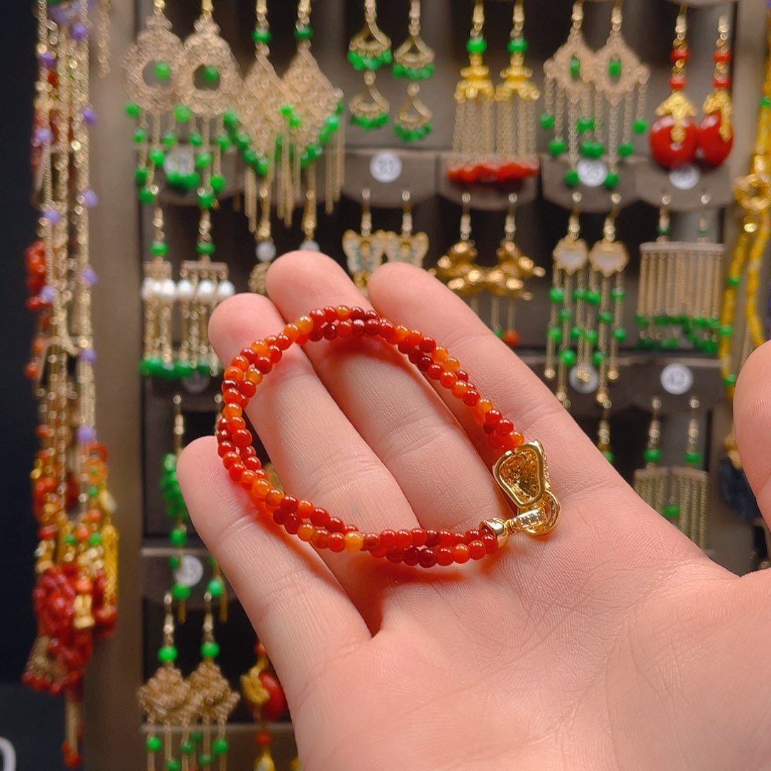 翡翠耳饰合金翡翠