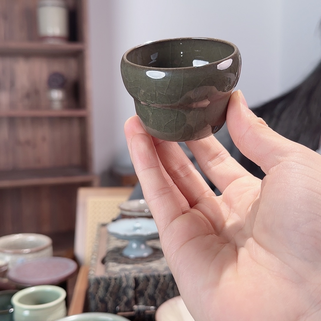 瓷摆件葫芦柴烧质感