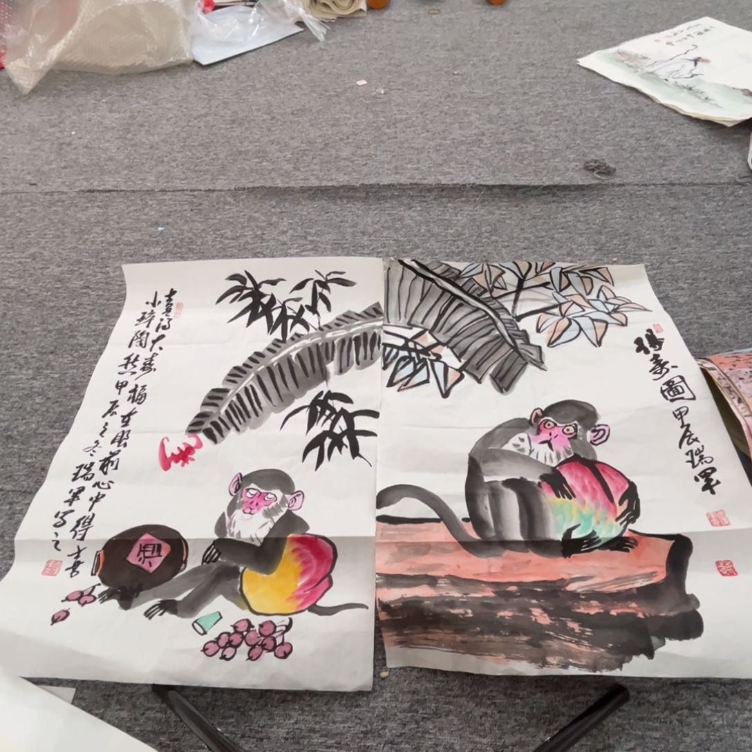 国画武瑞军老师四尺三开绘画两张