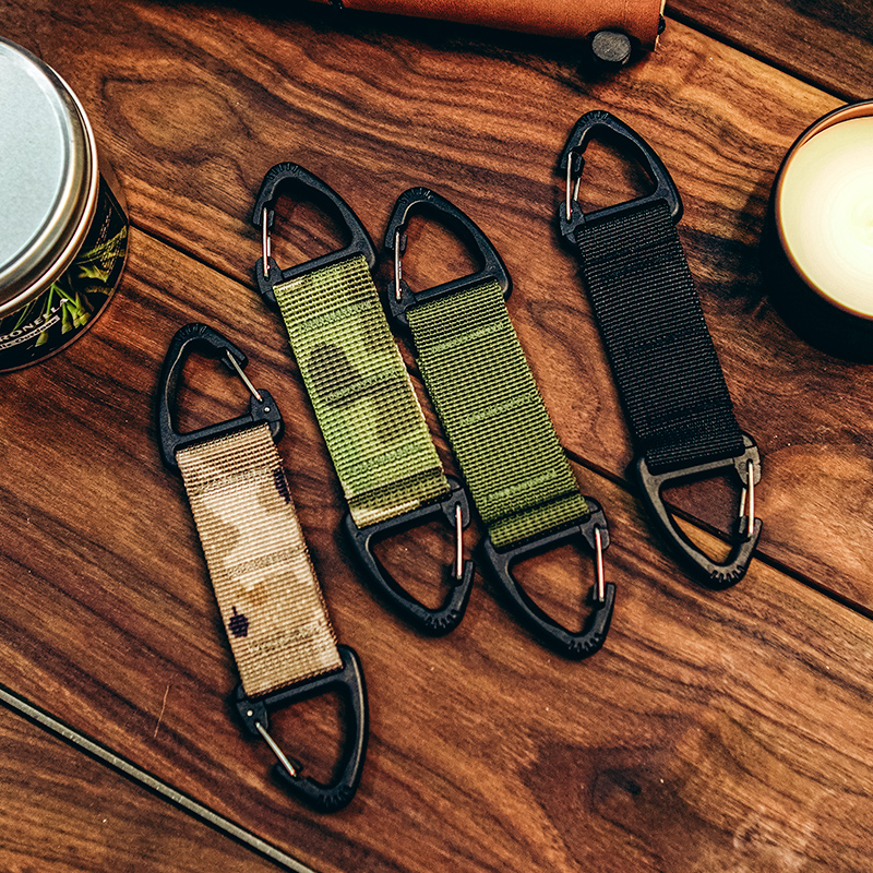 户外军事风格战术尼龙织带背包挂扣三角扣多功能双向快挂钥匙扣