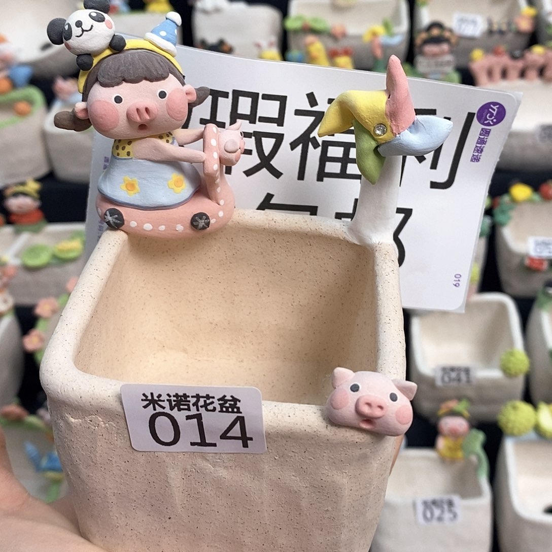 红陶米诺多肉花盆14