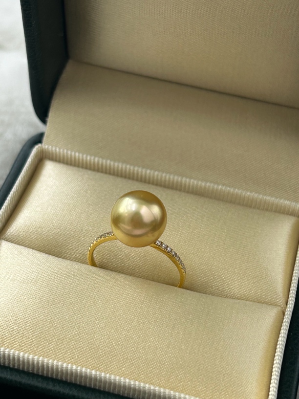 18k金珠戒指/简单款式