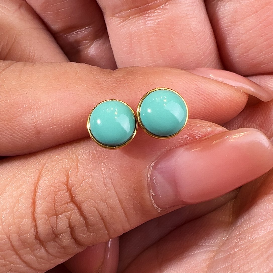 绿松石配件18K金镶嵌配件