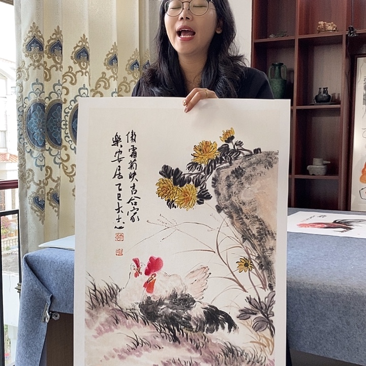 国画纯手绘国画写意作品45*68