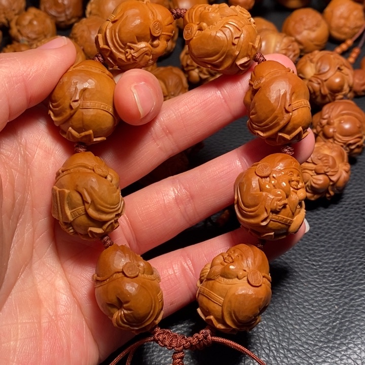 橄榄核手串/手链逆****言财神手串