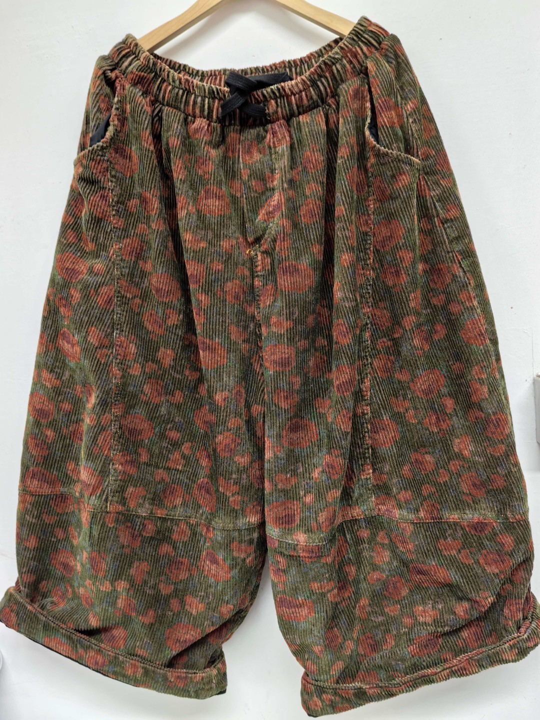 新款休闲复古宽松百搭潮灯芯绒双层直筒裤（裤长84臀围160）