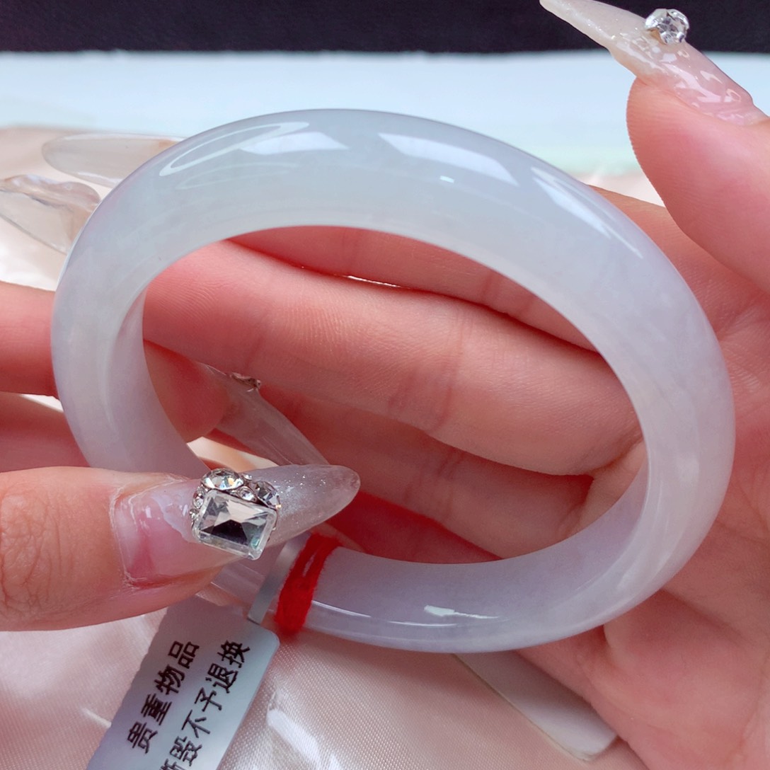 翡翠手镯未镶嵌天然缅甸翡翠A货手镯 43号