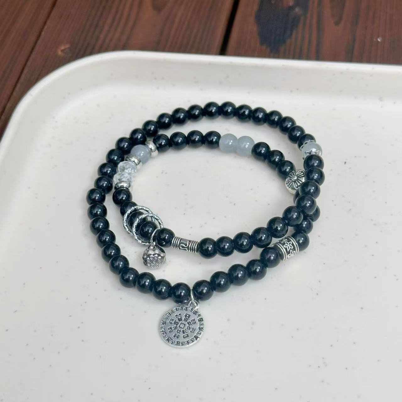 双圈山鬼花钱精品手串【6mm】无礼盒—-B06