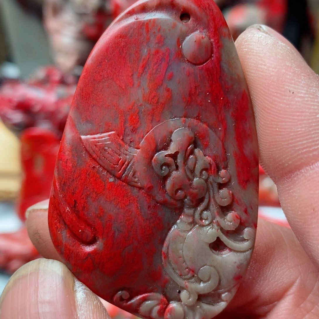 昌化鸡血石昌化鸡血石挂件