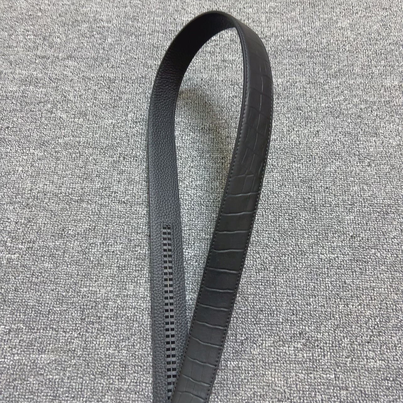 （含扣头）3.5宽 自动扣鳄鱼纹男士时尚百搭真皮皮带