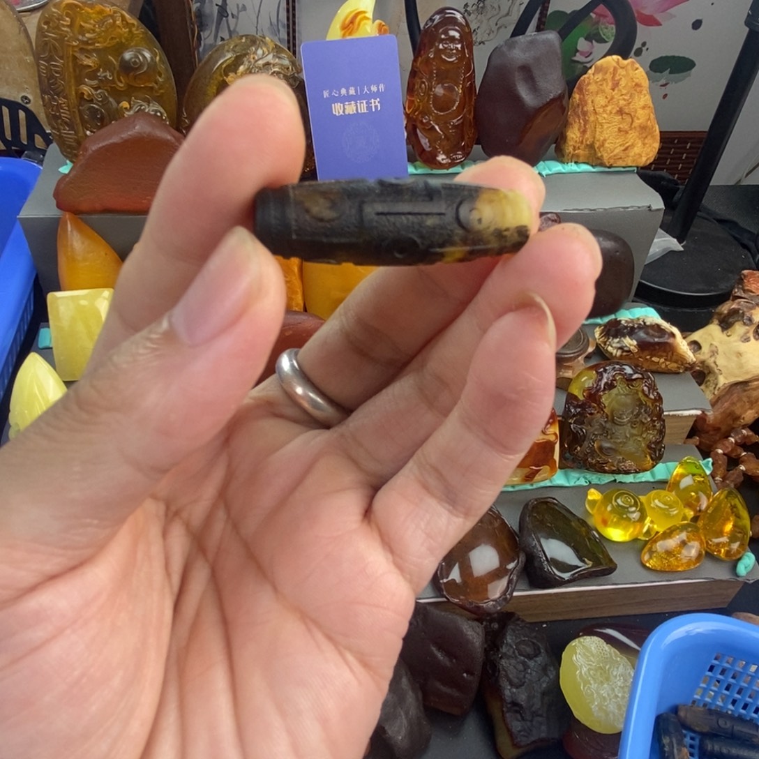 琥珀未镶嵌手链琥珀天珠