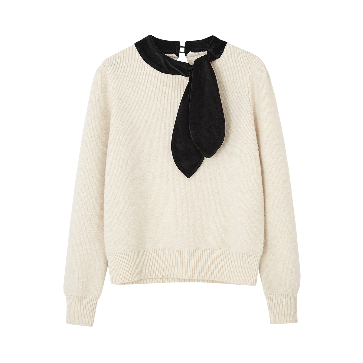 【备用链接】朗文斯汀丝绒拼接设计感针织衫DZMZ4511C09556