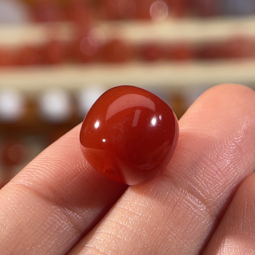 南红玛瑙未镶嵌老型珠 13x12mm