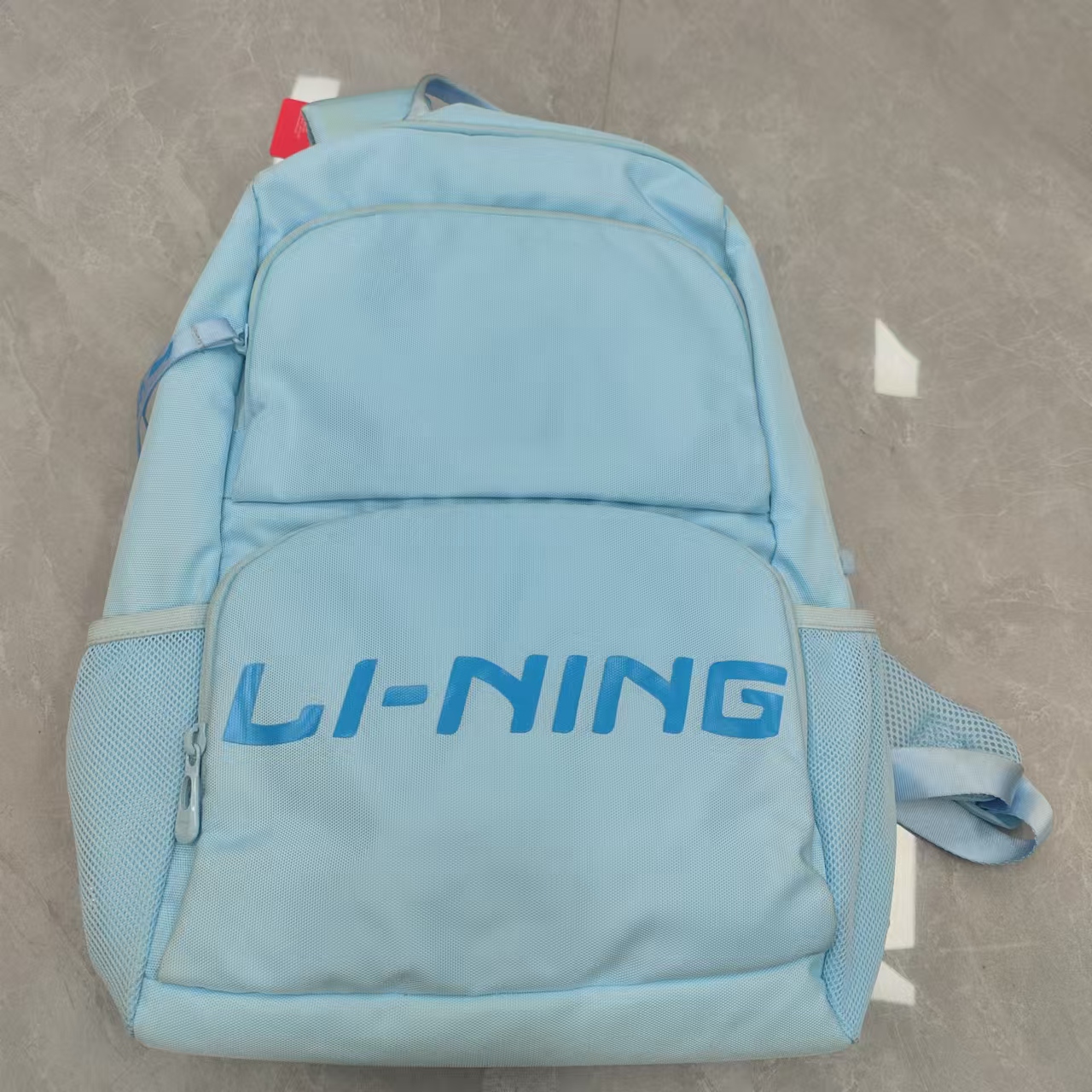 ZZ李宁蓝色双肩包简约潮流休闲便携