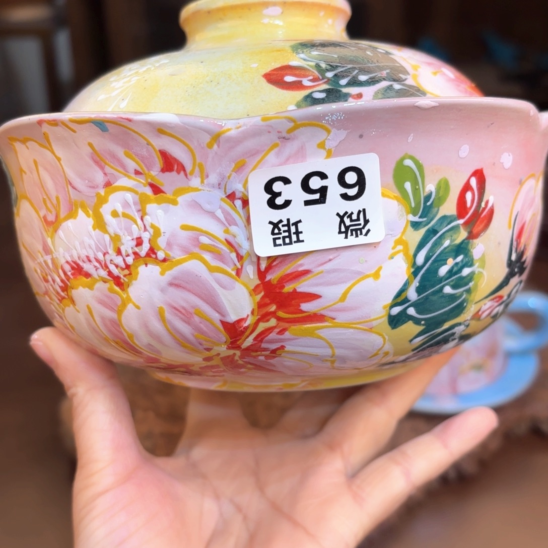 景德镇手绘高温釉下彩陶瓷茶具