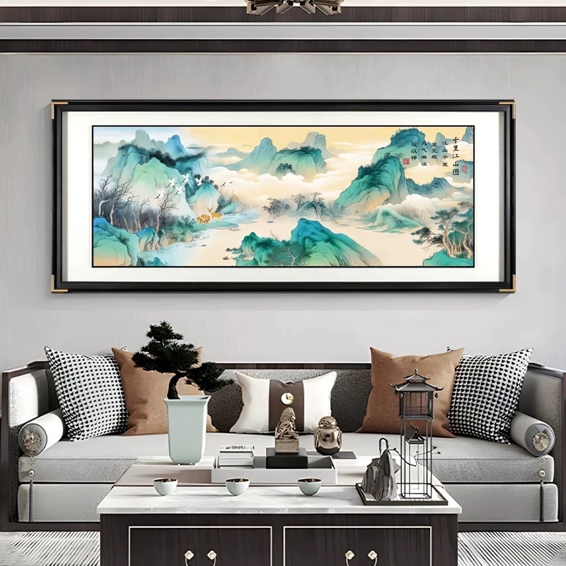 【美娜丽莎】千里江山图福禄版客厅卧室简约十字绣35色满绣无勾边