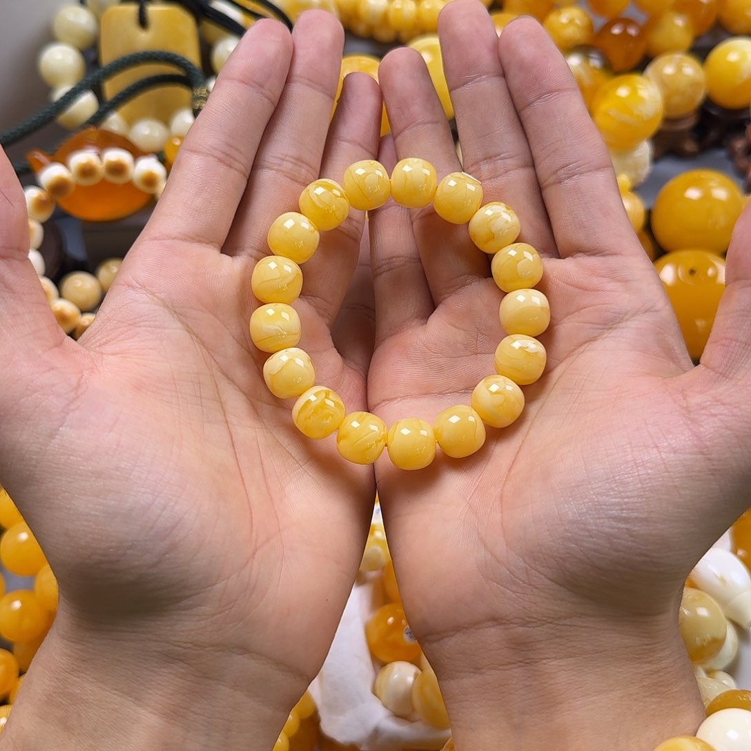 琥珀珠宝奇石未镶嵌同料老型13mm