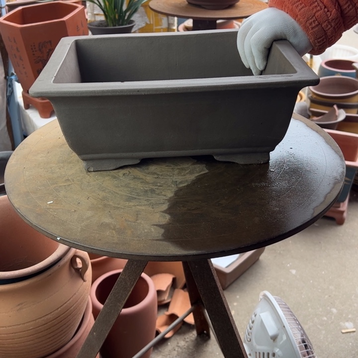 紫砂32素马槽 口径32×24×12