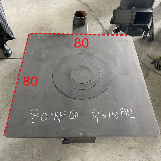80公分方面加重加厚无烟钢炮气化炉柴煤两用取暖做饭烤箱万向轮