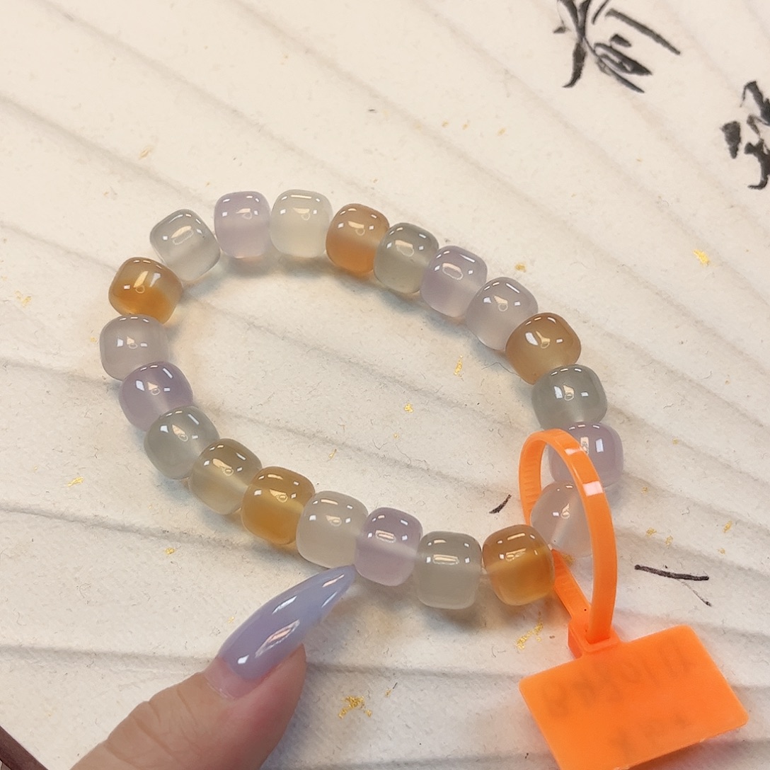 心***水玛瑙/玉髓未镶嵌颈饰