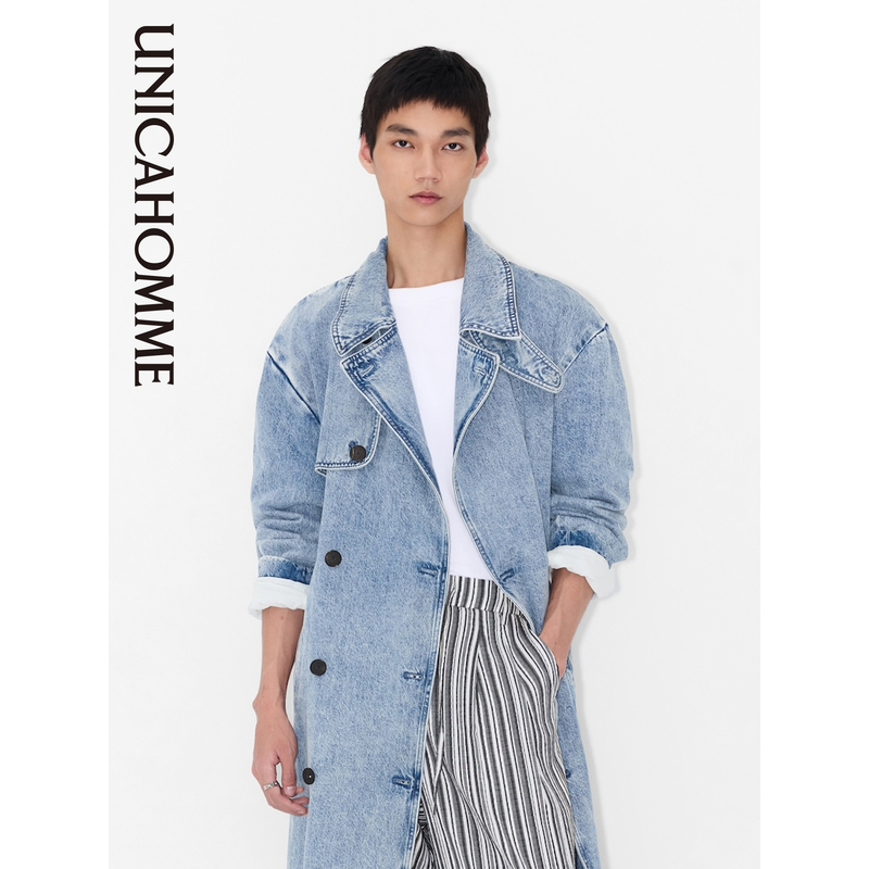 UNICAHOMME档案系列｜长款腰带造型牛仔风衣