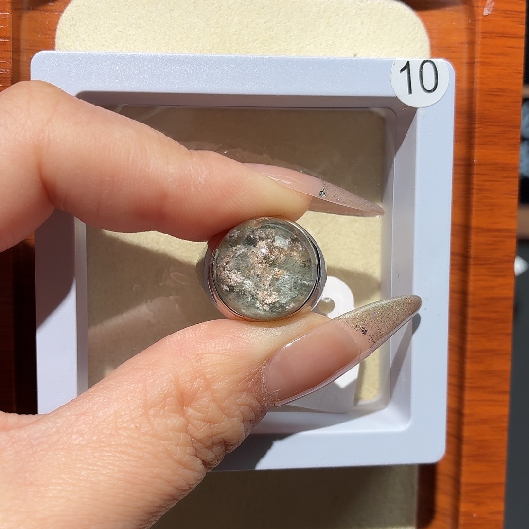 油****水晶戒指银S925镶嵌