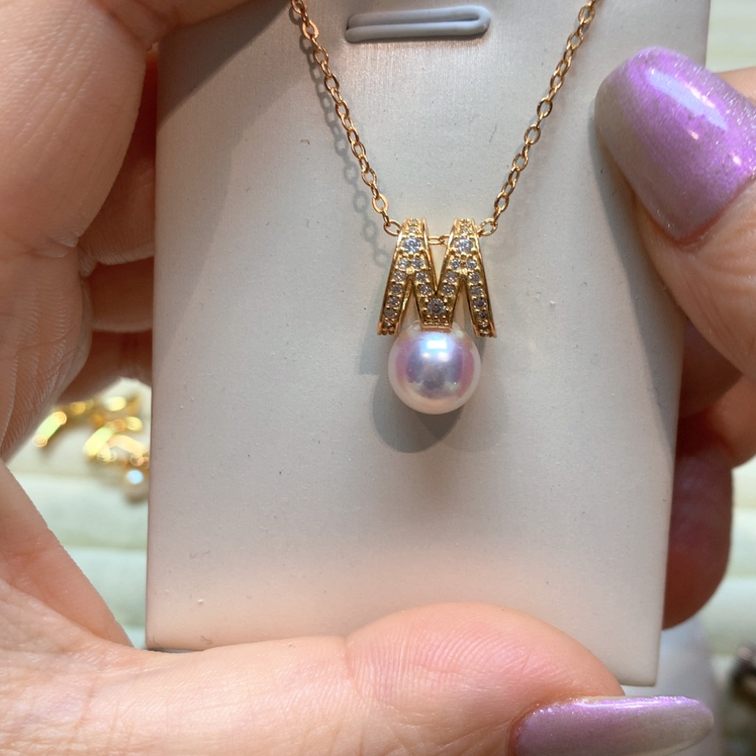 海水珍珠颈饰银S925镶嵌