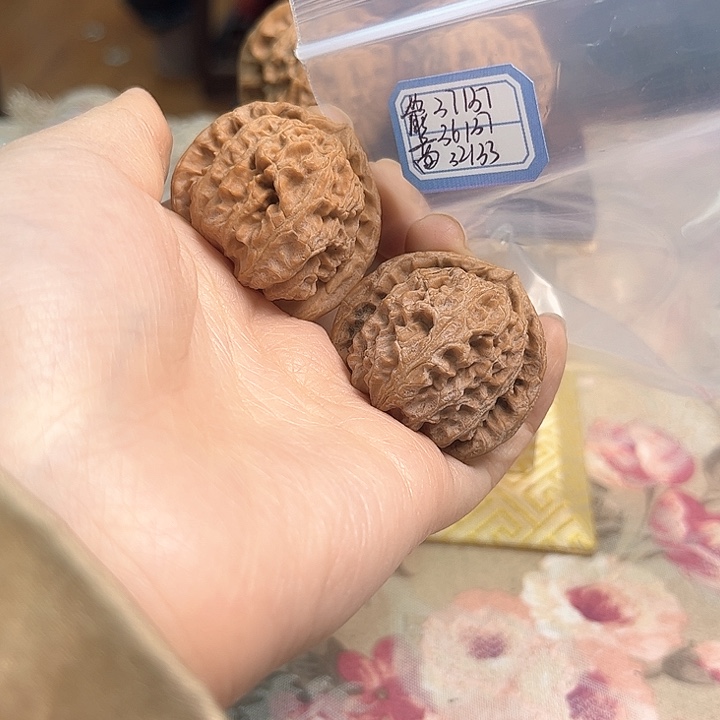 文玩核桃把件白狮子