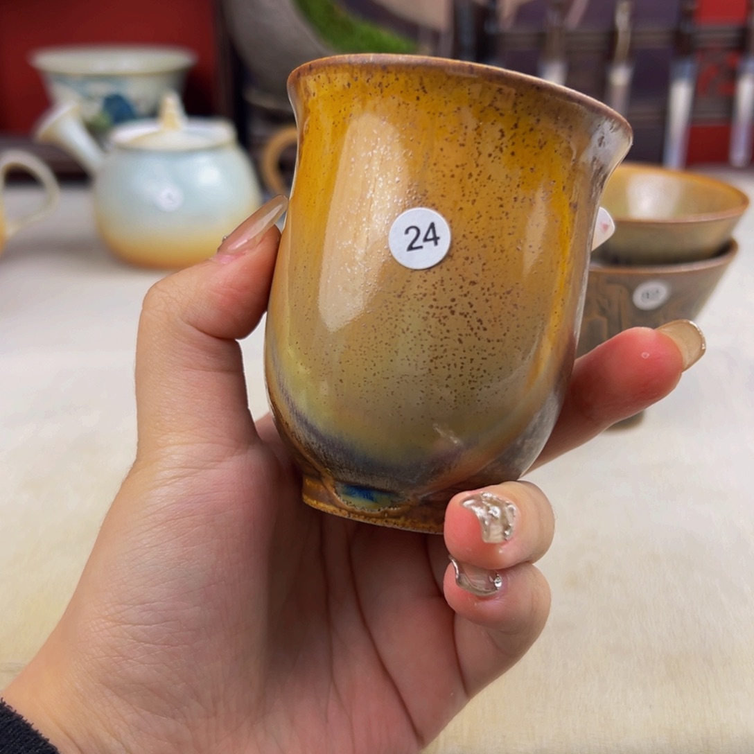 杯子纯手工柴烧主人杯